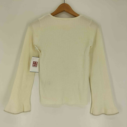 インデックス INDEX 24AW フロント パール袖 フリル リブ ニット レディース JPN:S
