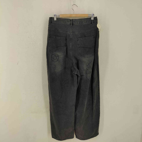 ARULE ペイントワイドデニムパンツ メンズ JPN:XL