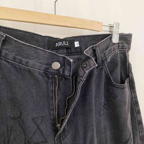 ARULE ペイントワイドデニムパンツ メンズ JPN:XL