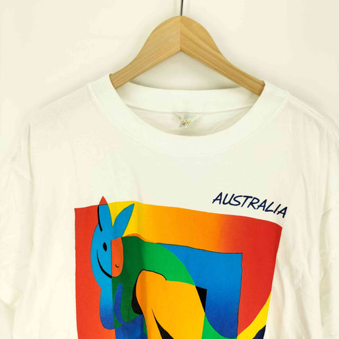 MUSSFELDT DESIGN メキシコ製 AUSTRALIA カンガルー イラスト プリント Tシャツ メンズ import:M