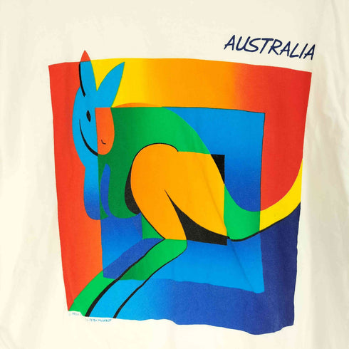MUSSFELDT DESIGN メキシコ製 AUSTRALIA カンガルー イラスト プリント Tシャツ メンズ import:M