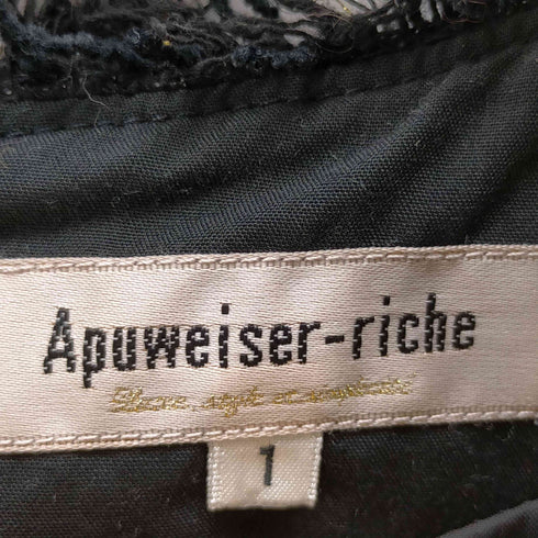 アプワイザーリッシェ Apuweiser riche ツイードペプラムミニワンピース レディース 1