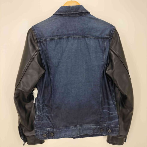 ジースターロー G-STAR RAW Slim Tailor Leather Sleeve Jacket フェイク レザー スリーブ デニム ジャケット メンズ import:M