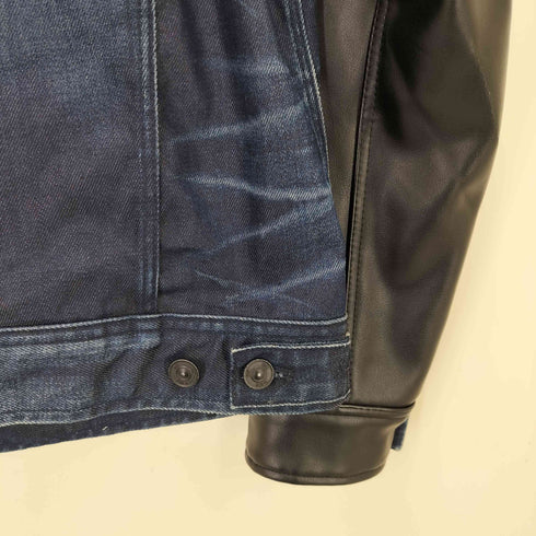 ジースターロー G-STAR RAW Slim Tailor Leather Sleeve Jacket フェイク レザー スリーブ デニム ジャケット メンズ import:M