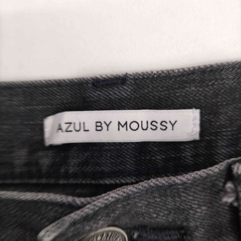 アズールバイマウジー AZUL by moussy ハイウエストワイドデニム ブラック レディース 26