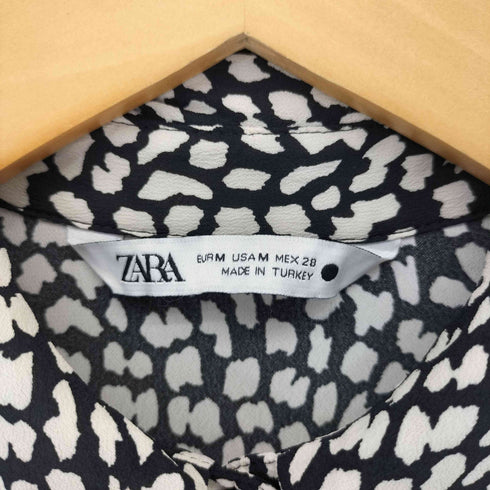 ザラ ZARA レオパード柄 シャツ レディース import:M