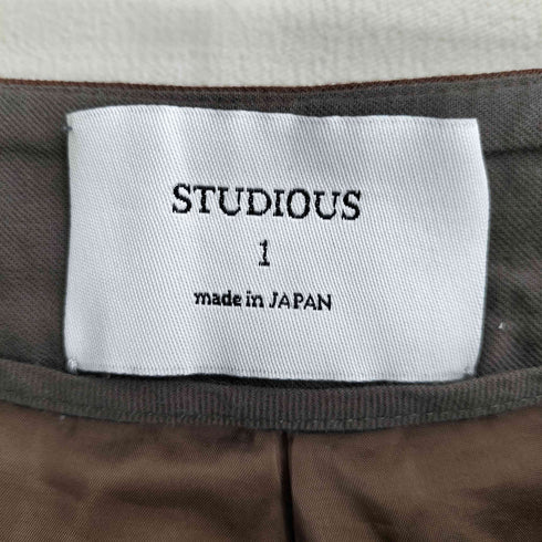 ステュディオス STUDIOUS 再度レースアップ 編み込み センタープレススラックス レディース 1