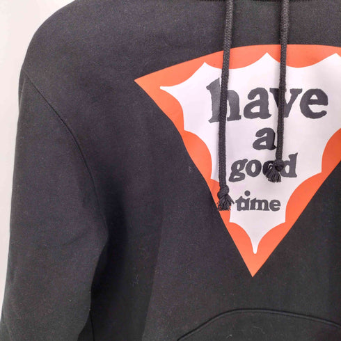 ハブアグッドタイム HAVE A GOOD TIME ロゴプリント プルオーバー パーカー メンズ JPN:S