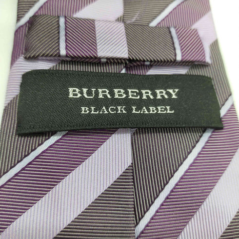 バーバリーブラックレーベル BURBERRY BLACK LABEL ストライプ柄 シルク ネクタイ メンズ