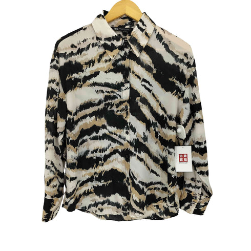 ザラ ZARA 総柄 シャツ ブラウス レディース import:M