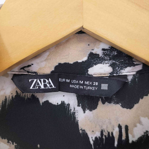 ザラ ZARA 総柄 シャツ ブラウス レディース import:M