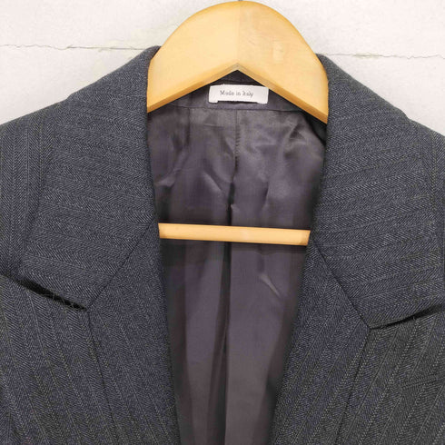 アレキサンダーマックイーン Alexander McQueen 23AW MADE IN ITALY パワーショルダー ストライプテーラードジャケット メンズ JPN:44