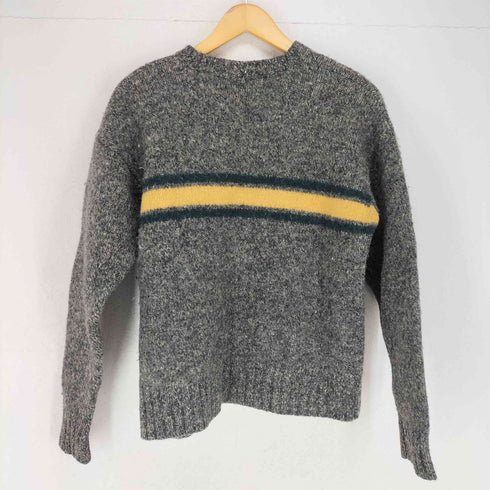 アバクロンビーアンドフィッチ Abercrombie & Fitch 80~90S ラインデザインウールVネックニット メンズ M