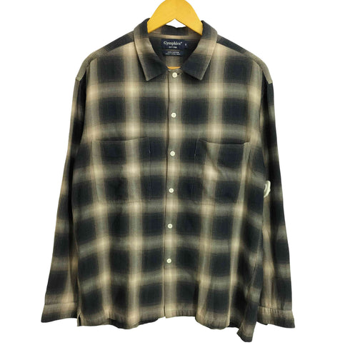 ジムフレックス GYMPHLEX FLANNEL CHECK SHIRT オンブレチェック フランネルシャツ メンズ M