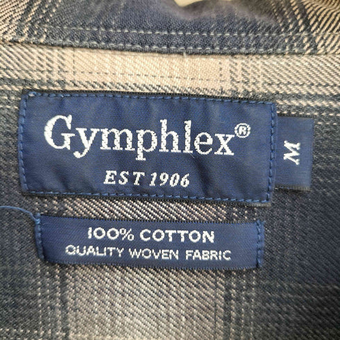 ジムフレックス GYMPHLEX FLANNEL CHECK SHIRT オンブレチェック フランネルシャツ メンズ M