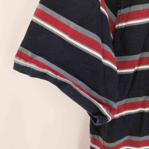 ステューシー Stussy ストックロゴ刺しゅう ボーダー柄クルーネックTシャツ メンズ JPN:M