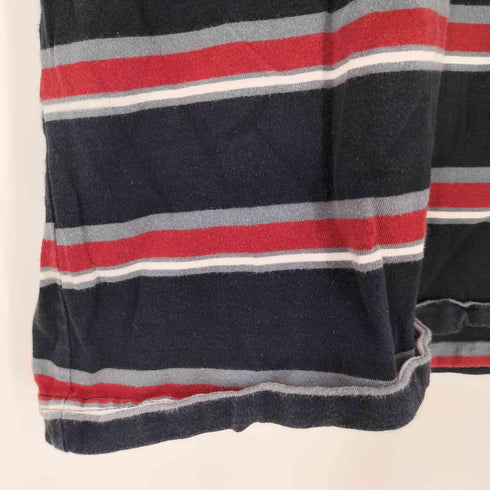 ステューシー Stussy ストックロゴ刺しゅう ボーダー柄クルーネックTシャツ メンズ JPN:M