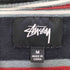 ステューシー Stussy ストックロゴ刺しゅう ボーダー柄クルーネックTシャツ メンズ JPN:M