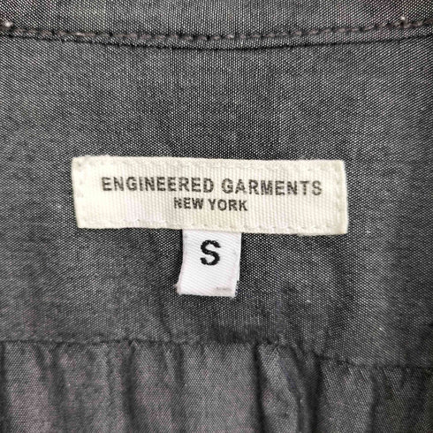 エンジニアードガーメンツ Engineered Garments USA製 ダブルポケット バンドカラーシャツ メンズ S