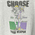 コンバース CONVERSE 80-90S USA製 CHOOSE YOUR WEAPON 1986 バスケットボール プレイヤー プリント Tシャツ 袖シングルステッチ メンズ import:M