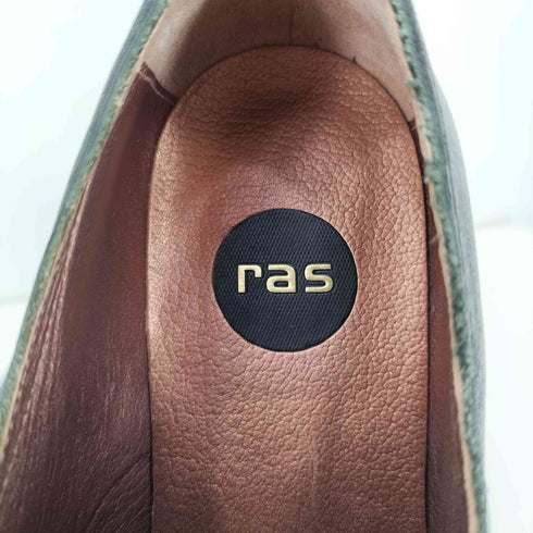 ras スペイン製 スタッズ レザーシューズ レディース EUR:39