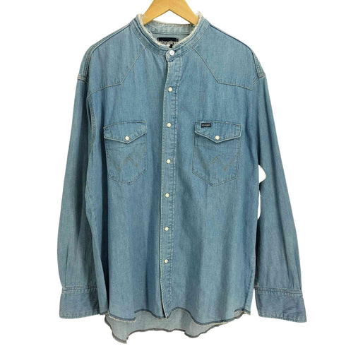 ラングラー Wrangler x Bshop 23ss 別注 WESTERN SHIRTS カットオフデニムウエスタンシャツ メンズ M