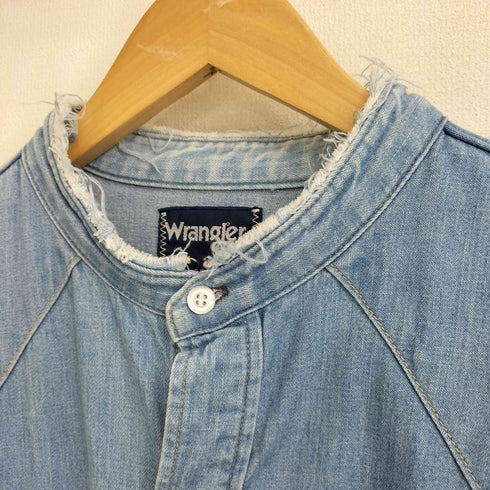 ラングラー Wrangler x Bshop 23ss 別注 WESTERN SHIRTS カットオフデニムウエスタンシャツ メンズ M