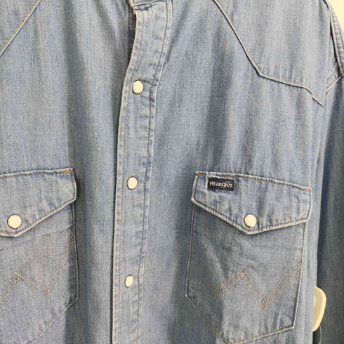 ラングラー Wrangler x Bshop 23ss 別注 WESTERN SHIRTS カットオフデニムウエスタンシャツ メンズ M