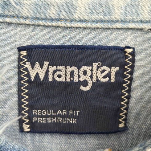 ラングラー Wrangler x Bshop 23ss 別注 WESTERN SHIRTS カットオフデニムウエスタンシャツ メンズ M
