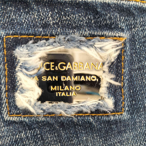 ドルチェアンドガッバーナ DOLCE&GABBANA MADE IN ITALY ダメージデニムパンツ メンズ 48