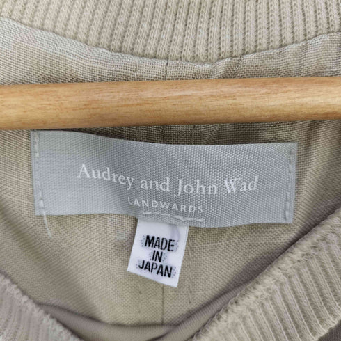 オードリーアンドジョンワッド Audrey and John Wad 異素材切替 クルーネック ノースリーブ ワンピース レディース FREE
