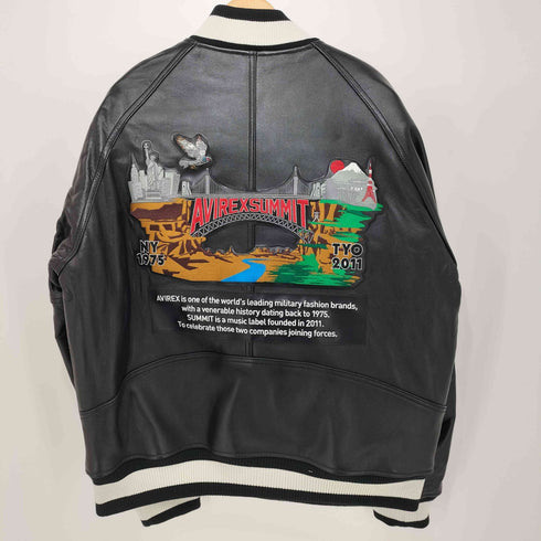 アヴィレックス AVIREX SUMMIT/サミット LEATHER VARSITY JACKET メンズ XL