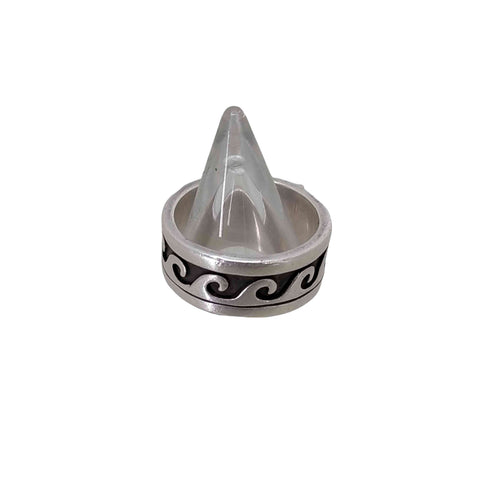 Southwestern jewelry 925刻印 波模様リング メンズ 8