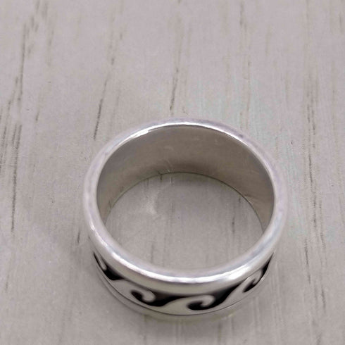 Southwestern jewelry 925刻印 波模様リング メンズ 8