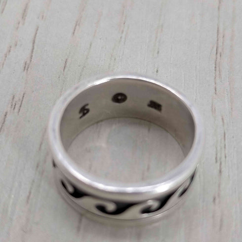 Southwestern jewelry 925刻印 波模様リング メンズ 8