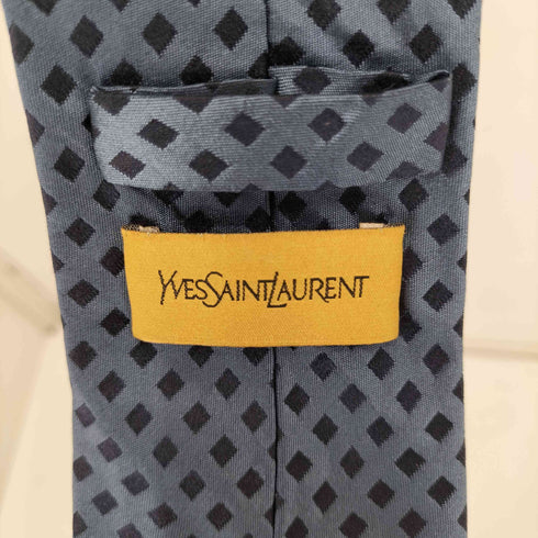 イヴサンローラン Yves Saint Laurent シルク100% 総柄ネクタイ メンズ