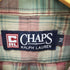チャップスラルフローレン CHAPS RALPH LAUREN ロゴ刺繍 チェック柄 ボタンダウン L/Sシャツ メンズ import:M