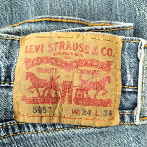 リーバイス Levis 505 ワイドデニムパンツ メンズ 34/34