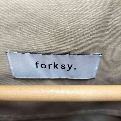 フォルクシー forksy. ビックカラーデザインボリュームスリーブステンカラーコート レディース FREE