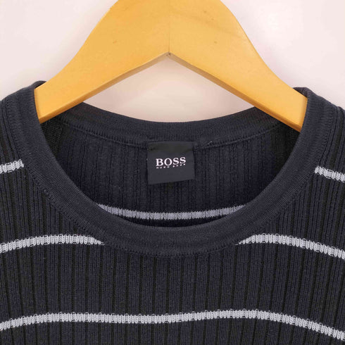 ボスヒューゴボス BOSS HUGO BOSS クルーネック ボーダー リブニット メンズ