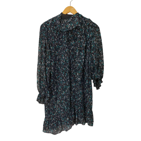 ザラ ZARA L/S シースルー花柄ワンピース レディース import:XS