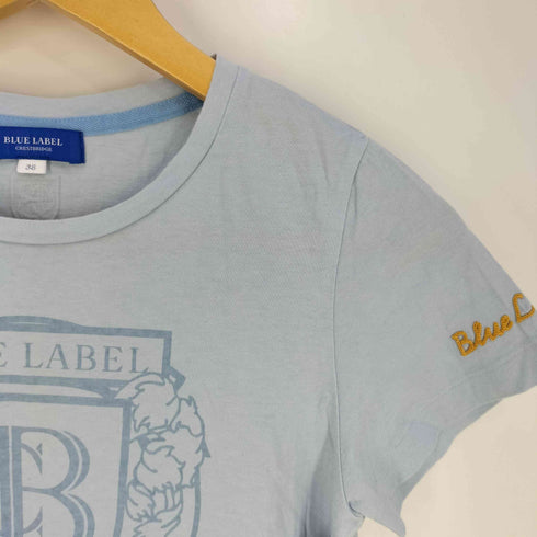 ブルーレーベルクレストブリッジ BLUE LABEL CRESTBRIDGE ロゴ プリント 刺繍 Tシャツ レディース 38