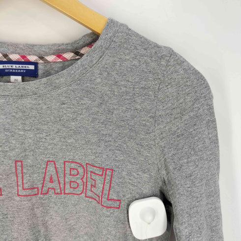 バーバリーブルーレーベル BURBERRY BLUE LABEL ロゴプリント ロングスリーブTシャツ レディース 38
