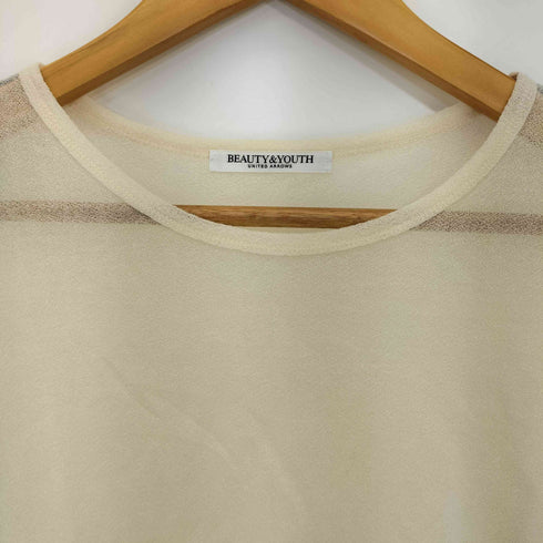 ユナイテッドアローズ UNITED ARROWS シアー5分袖クルーネックTシャツ レディース