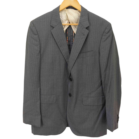 ポールスミスロンドン Paul Smith LONDON DOUBLE WINDOWPANE SUIT 裏地花柄 Super 110S VITALE BARBERIS CANONICO 2B テーラードジャケット メンズ L2