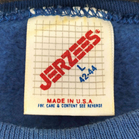 ジャージーズ JERZEES 90s USA製 プリントクルーネックスウェット メンズ JPN:L