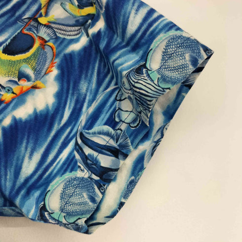 USA製 フィッシュ柄 S/S シャツ メンズ JPN:L