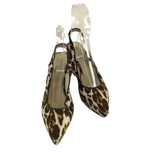 ステラマッカートニー STELLA McCARTNEY レオパードウェッジソールサンダル レディース