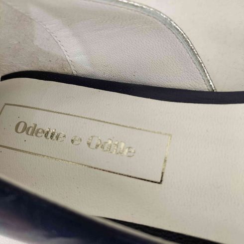 オデットエオディール Odette e Odile メタリック レザーコンビパンプス レディース JPN:24