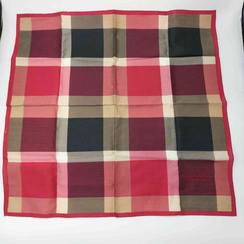 ブルーレーベルクレストブリッジ BLUE LABEL CRESTBRIDGE ロゴ 刺繍 ノバチェック ハンカチ スカーフ レディース